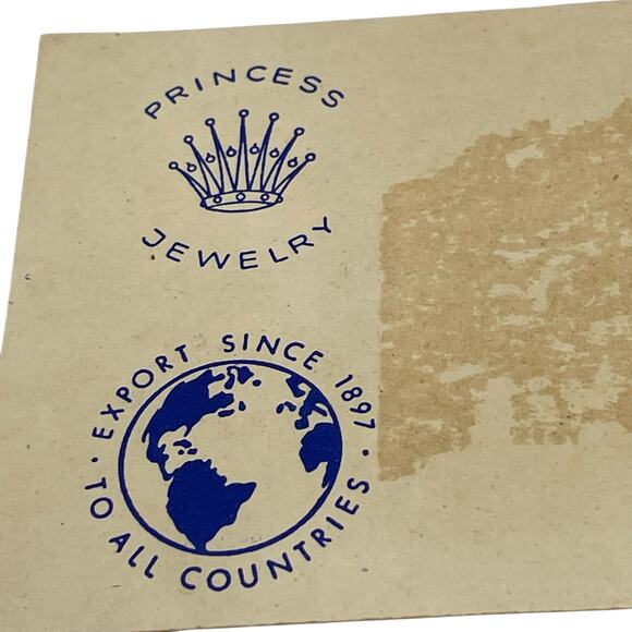 Princess Jewelry Brooch and Earrings Set Vintage 1950’s Original Packaging NEW - Picture 9 of 15